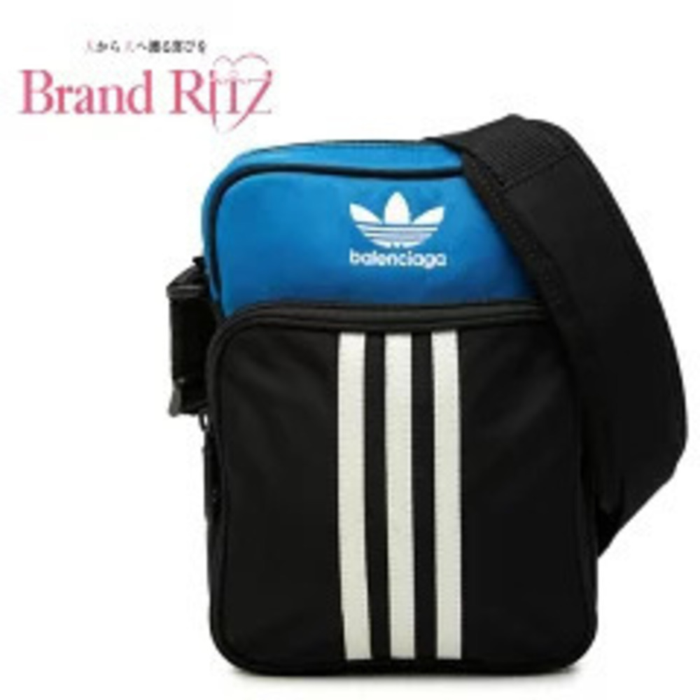 Balenciaga Adidas Crossbody Bag Leather Blue Black